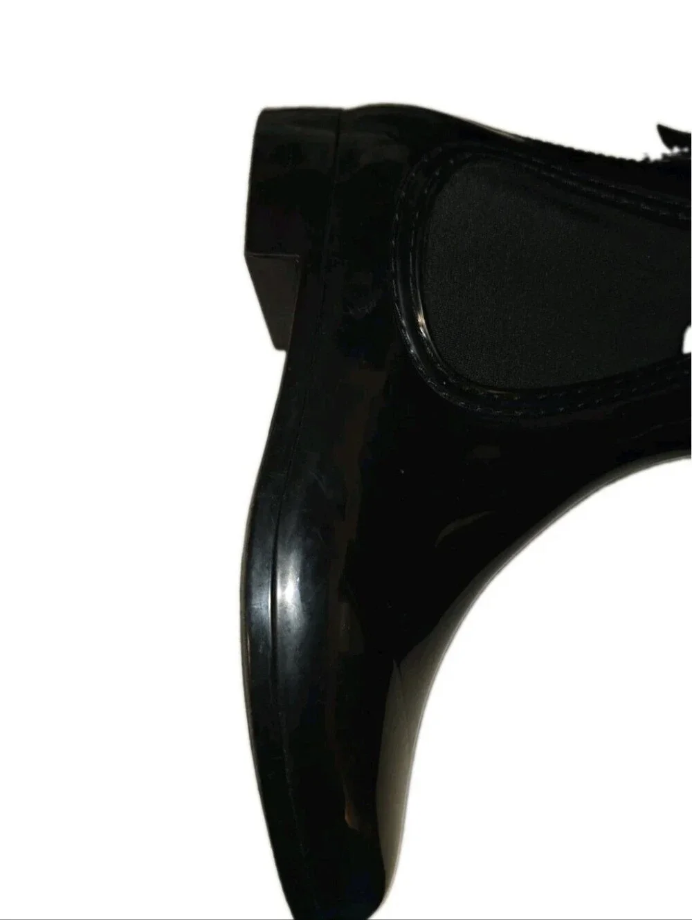 Catherine Malandrino Briellie Black Bow Chelsea Rain Boots EU 40 Feminine Romant